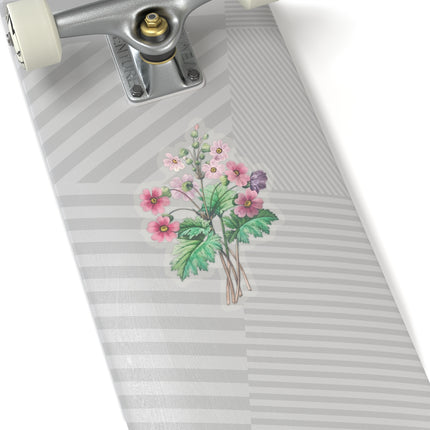 Chinese Primrose botanical illustration by Pierre-Joseph Redouté Kiss-Cut Stickers (4 Sizes)