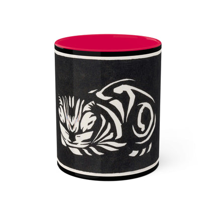 December (Cat Lying) by Anna Julia de Graag Colorful Mugs, 11oz