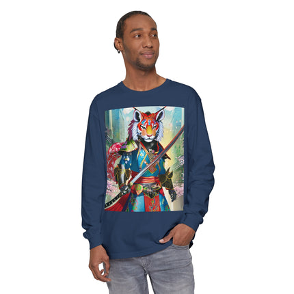 Cyberpunk Samurai Lion Long Sleeve T-Shirt