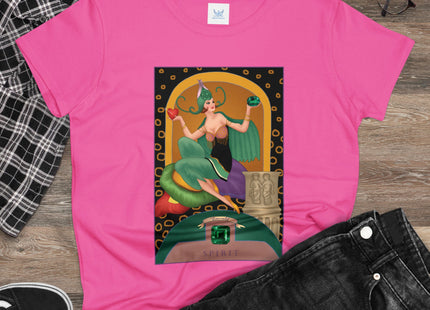 May & Emerald (from the Gem Series) by Sofia Chiostri Women's Midweight Cotton Tee