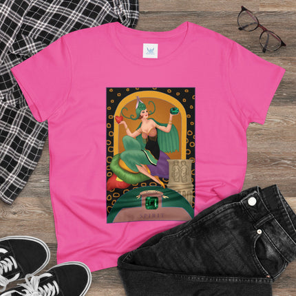 May & Emerald (from the Gem Series) by Sofia Chiostri Women's Midweight Cotton Tee