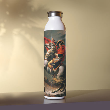Napoleon Crossing the Alps by Jacques-Louis David Slim Water Bottle