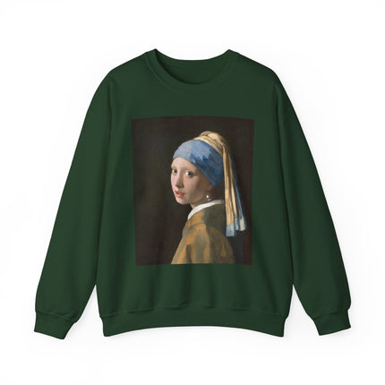 Girl with a Pearl Earring by Johannes Vermeer Heavy Blend™ Crewneck Sweatshirt