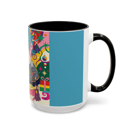 🎀✨ The Christmas Court Of Joy Colorful Mug – Art Deco Holiday Fantasy