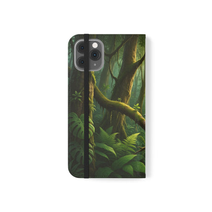 🪶🌲 The African Grey Sentinel Flip Case – Quiet Strength & Woodland Adventure