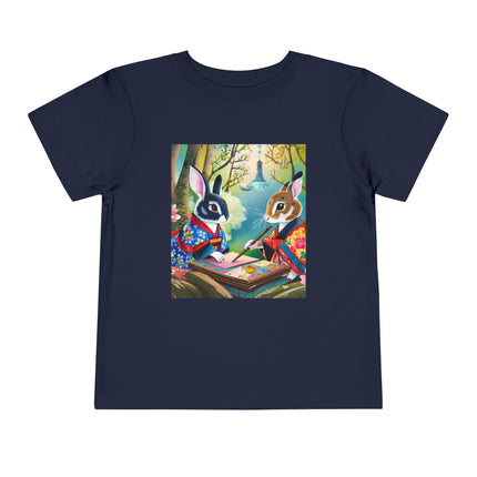 Fairy Animals Writing Wishes Toddler Short Sleeve Tee