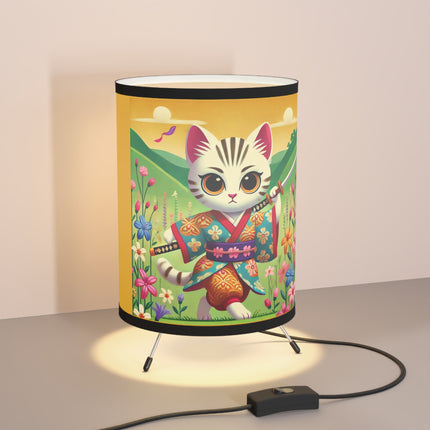 Samurai Kitten Tripod Lamp