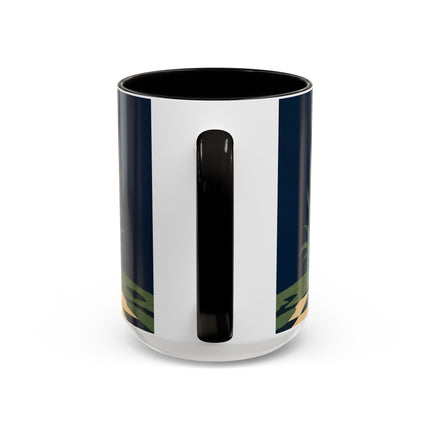 🌼🧡 The Midnight Floral Masquerade Colorful Mug – Art Deco Fashion Fantasy