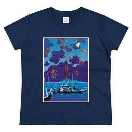 Fireworks in Venice by George Barbier Women's Midweight Cotton Tee