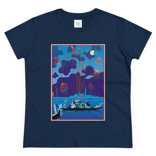 Fireworks in Venice by George Barbier Women's Midweight Cotton Tee