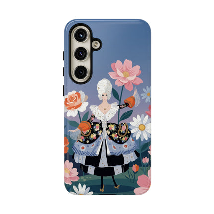 🌸🎀 The Grand Floral Promenade Phone Case – Art Deco Fashion Fantasy