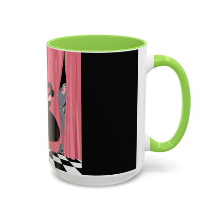 The Ladies Behind The Velvet Curtain Colorful Mugs – Art Deco Theatrical Elegance