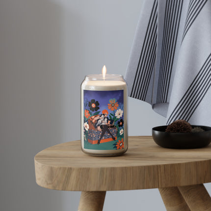 🧡🌙 The Lady Of The Midnight Garden Scented Soy Candle – Art Deco Floral Glamour