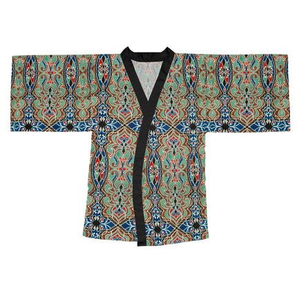 Arabian Ornament by Elizabeth A. Nedwill Long Sleeve Kimono Robe (AOP)