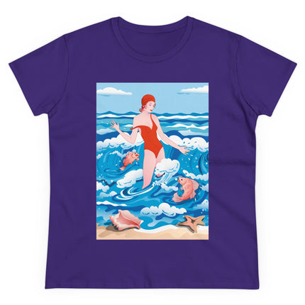 Ocean Symphony Women's Midweight Cotton Tee