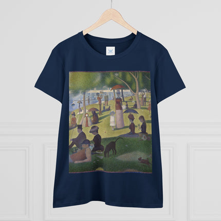 A Sunday on La Grande Jatte by Georges Seurat Women's Midweight Cotton Tee