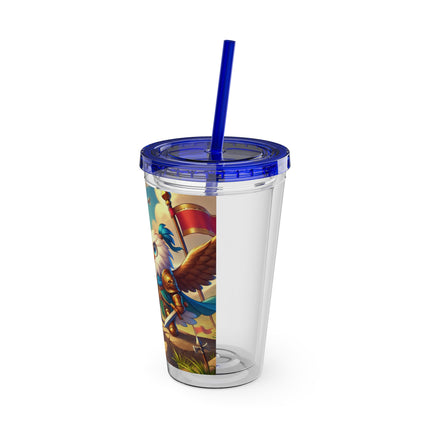 Watchful Guardian Sunsplash Tumbler with Straw, 16oz