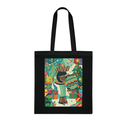 🎄🎁 The Lady Of The Christmas Ornament Cotton Tote Bag – Art Deco Holiday Fantasy