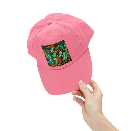 Silent Stripes Unisex Distressed Cap