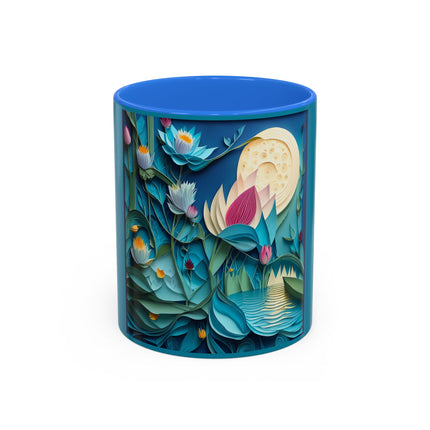 Ethereal Moonlit Lake Colorful Mugs (11oz, 15oz)