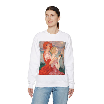 Sur la Route d'Anacapri by Gerda Wegener Heavy Blend™ Crewneck Sweatshirt