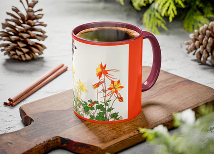 Aquilegia Flowers by Tanigami Kônan Colorful Mugs (11oz, 15oz)