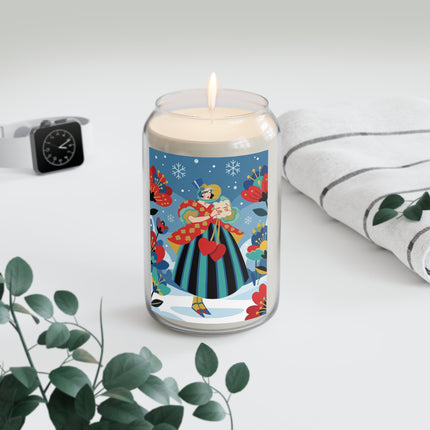 ❤️❄️ The Winter Heart Messenger Scented Soy Candle – Art Deco Snow Garden Fantasy