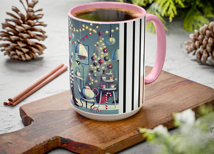 Whimsical Christmas Tea Party Colorful Mugs (11oz, 15oz)