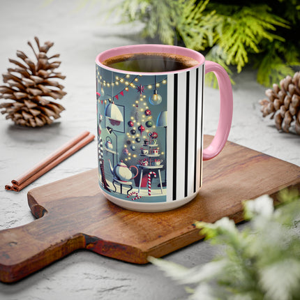 Whimsical Christmas Tea Party Colorful Mugs (11oz, 15oz)