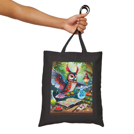 Owl's Magical Workshop Cotton Canvas Tote Bag