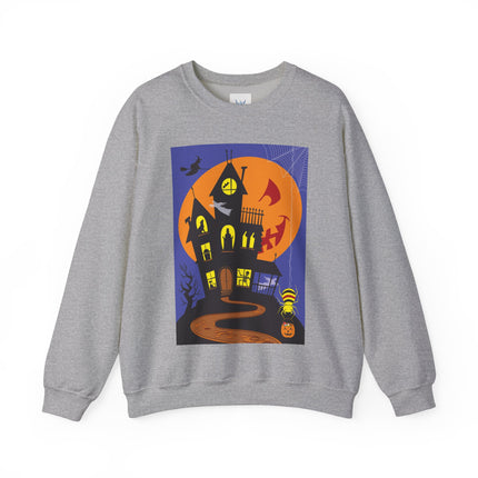 Halloween Night at the Haunted House Unisex Heavy Blend™ Crewneck Sweatshirt