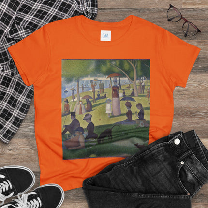 A Sunday on La Grande Jatte by Georges Seurat Women's Midweight Cotton Tee