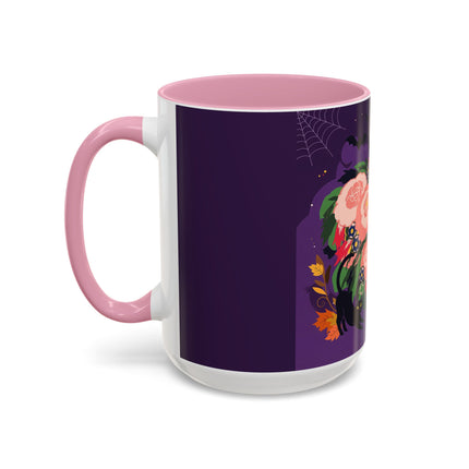 🌹🎃 The Lady Of The Haunted Rose Garden Colorful Mug – Romantic Halloween Charm