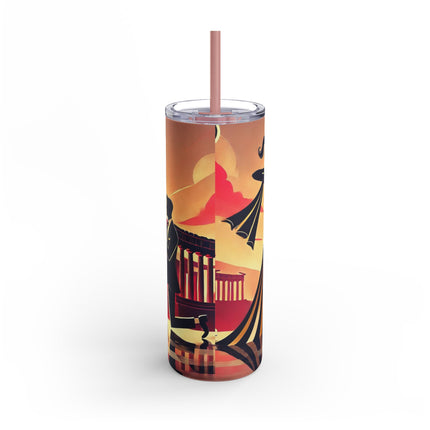 Art Deco Valentine's Romance Skinny Matte Tumbler, 20oz