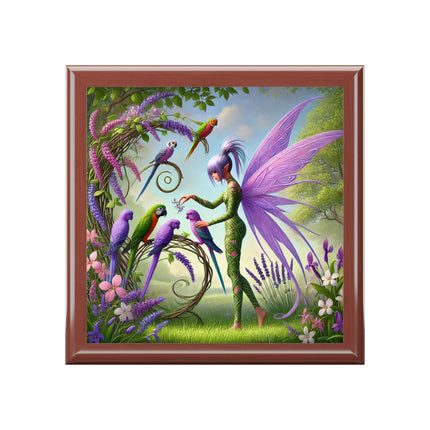 Lavender-Winged Fairy Jewelry Box
