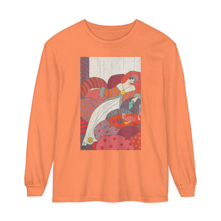 Les Coussins by Georges Lepape Garment-dyed Long Sleeve T-Shirt
