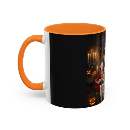 🌙🎃 The Moonlit Pumpkin Parlor Colorful Mug – Elegant Halloween Charm