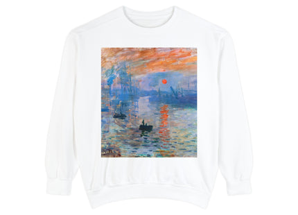Sunrise by Claude Monet Unisex Garment-Dyed Sweatshirt