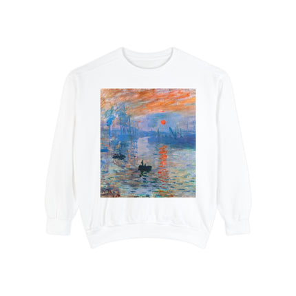 Sunrise by Claude Monet Unisex Garment-Dyed Sweatshirt