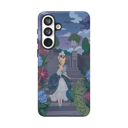 🦚🌸 The Peacock Garden Terrace Phone Case – Art Deco Floral Elegance