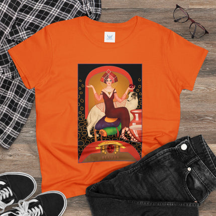 January & Garnet (from the Gem Series) by Sofia Chiostri Women's Midweight Cotton Tee