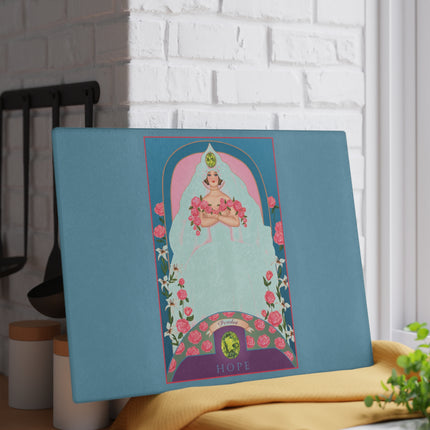 August & Peridot Zodiac Glass Cutting Board