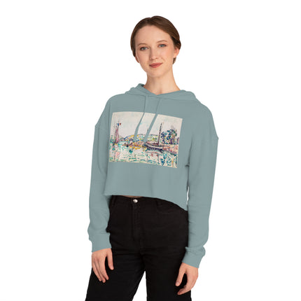 Concarneau by Paul Signac Women’s Cropped Hooded Sweatshirt