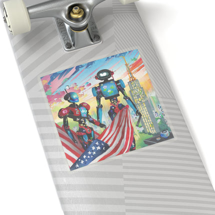 High Fashion Cyberpunk CIA Robots Kiss-Cut Stickers (4 Sizes)