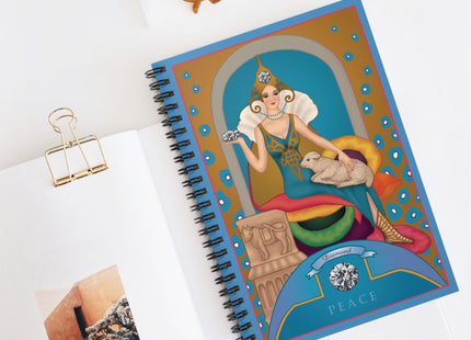 April & Diamond (from the Gem Series) by Sofia Chiostri Spiral Notebook - Ruled