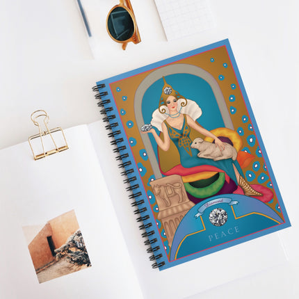 April & Diamond (from the Gem Series) by Sofia Chiostri Spiral Notebook - Ruled