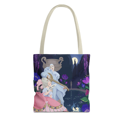 🌙🎶 The Moonlit Garden Serenade Tote Bag – Art Deco Musical Fantasy