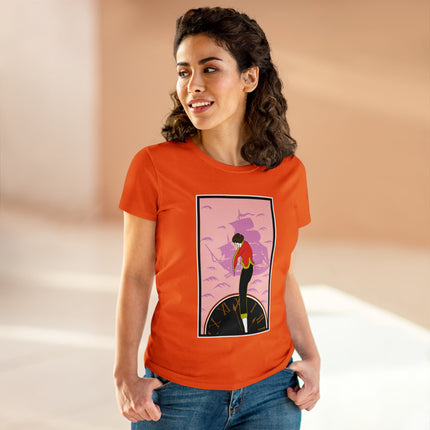 Woman Waiting for her Beloved at 1:59 by Kobayashi Kaichi Women's Midweight Cotton Tee