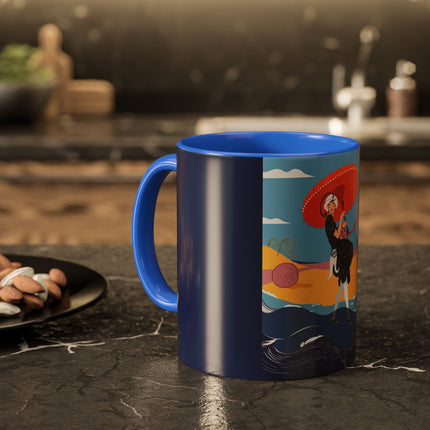 Beachside Promenade Colorful Mugs – Chic Summer Stroll & Coastal Glamour