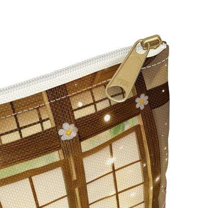 Playful Kitten in the Tea Room Accessory Pouch – Curious Charm & Cozy Whimsy